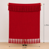 Manta Decorativa 100% Algodão 1,70x1,10 para Sofá Poltrona  Peseira de Cama Vermelha