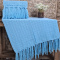 Manta Decorativa Algodão - Azul BB - 170x110