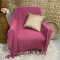 Manta Decorativa Algodão - Pink - 170x110