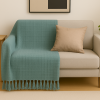 Manta Decorativa Algodão - Verde Menta - 170x110