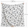Manta Fleece Petit Poá Casal 1,80x2,20 Arabesco Floral