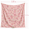 Manta Fleece Petit Poá Casal 1,80x2,20 Florzinhas