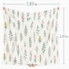 Manta Fleece Petit Poá Casal 1,80x2,20 Florzinhas C/Ramos