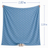 Manta Fleece Petit Poá Casal 1,80x2,20 Azul