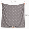 Manta Fleece Petit Poá Casal 1,80x2,20 Cinza Claro