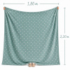 Manta Fleece Petit Poá Casal 1,80x2,20 Verde Menta