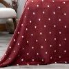 Manta Fleece Petit Poá Casal 1,80x2,20 Vermelha