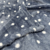 Manta Fleece Petit Poá Queen 2,20m x 2,40m Azul