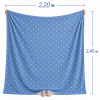 Manta Fleece Petit Poá Queen 2,20m x 2,40m Azul