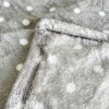 Manta Fleece Petit Poá Queen 2,20m x 2,40m Cinza Claro