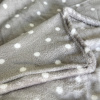 Manta Fleece Petit Poá Queen 2,20m x 2,40m Cinza Claro