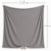Manta Fleece Petit Poá Queen 2,20m x 2,40m Cinza Claro
