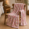 Manta Fleece Petit Poá Queen 2,20m x 2,40m Florzinhas