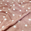 Manta Fleece Petit Poá Queen 2,20m x 2,40m Rosé