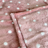 Manta Fleece Petit Poá Queen 2,20m x 2,40m Rosé