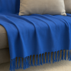 Manta para Sofá em Tear 2.40m x 1.80m Azul Royal