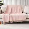 Manta para Sofá em Tear 2.40m x 1.80m Rose C/Cru