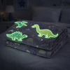 Manta Que Brilha No Escuro 2,00m x 1,80 Estampada Dinossauro