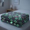 Manta Que Brilha No Escuro 2,00m x 1,80 Estampada Estrelas II