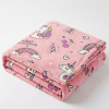 Manta Que Brilha No Escuro 2,00m x 1,80 Estampada Unicornio Rosa