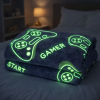 Manta Que Brilha No Escuro 2,00m x 1,80 Estampada Video Game
