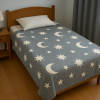 Manta Que Brilha No Escuro Estampada Lua