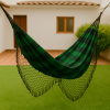 Rede de Balanço Artesanal em Tear Verde C/Preto 3,20m x 1.45m
