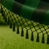 Rede de Balanço Artesanal em Tear Verde C/Preto 3,20m x 1.45m