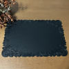 Sousplat Couro Orgânico Impermeável Preto