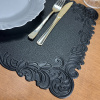 Sousplat Couro Orgânico Impermeável Preto