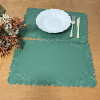 Sousplat Couro Orgânico Impermeável Verde Musgo