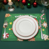 Sousplat Natalino em Tecido Verde C/Biscoito Natalino