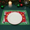 Sousplat Natalino em Tecido Verde C/Enfeite Natalino