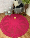 Tapetão De Crochê Redondo Pink - Diâmetro 1,45m - Produto Feito a Mão