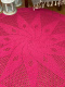 Tapetão De Crochê Redondo Pink - Diâmetro 1,45m - Produto Feito a Mão
