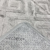 Tapete Tóquio Alto Relevo Geométrico Cinza com Base Antiderrapante e Toque Macio 1,40m x 2,00m