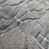 Tapete Atlanta Alto Relevo 3D Desenho Geométrico I Cinza Escuro com Base Antiderrapante 1,00m x 1,40m