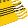 Tapete Avulso de Tear Franja Amarelo C/Listra Preta