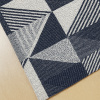 Tapete Beira Cama de Tear Algodão Asteca Azul Marinho C/Cru 1.40x75cm