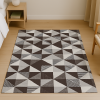 Tapete Beira Cama de Tear Algodão Asteca Marrom 1.40x75cm