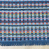Tapete Beira Cama de Tear Xadrez 1.40m X 70cm Azul C/Colorido