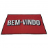 Tapete Bem-vindo Belga Antiderrapante Estampado Vermelho 