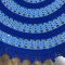 Tapete De Crochê Redondo Rendado Azul 1,50mt Feito a Mão