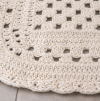 Tapete de Crochê Retangular Romano 70x40cm Algodão Crú