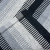 Tapete de Tear Avulso Zurick 70cm X 48cm Listras Preto e Cinza