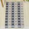 Tapete de Tear Avulso Zurick 70cm X 48cm Quadrados Marrom C/Bege