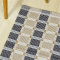 Tapete de Tear Avulso Zurick 70cm X 48cm Quadrados Marrom C/Bege