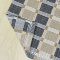 Tapete de Tear Avulso Zurick 70cm X 48cm Quadrados Marrom C/Bege