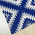 Tapete de Tear Grande Asteca 1.50x1.00 Azul C/Crú