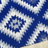 Tapete de Tear Grande Asteca 1.50x1.00 Azul C/Crú